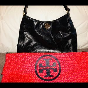 Tory Burch black leather shoulder bag